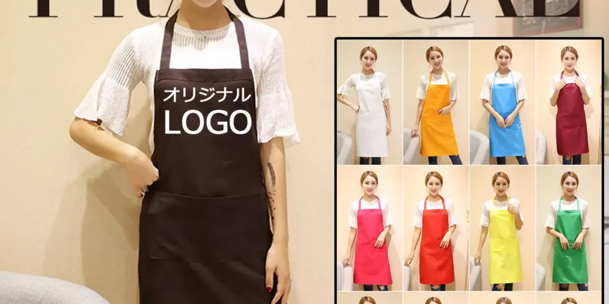 1枚900円〜【オリジナルエプロン名入れ制作】格安オーダーメイドで美容院・サロン・カフェのユニフォームに最適｜12色展開
