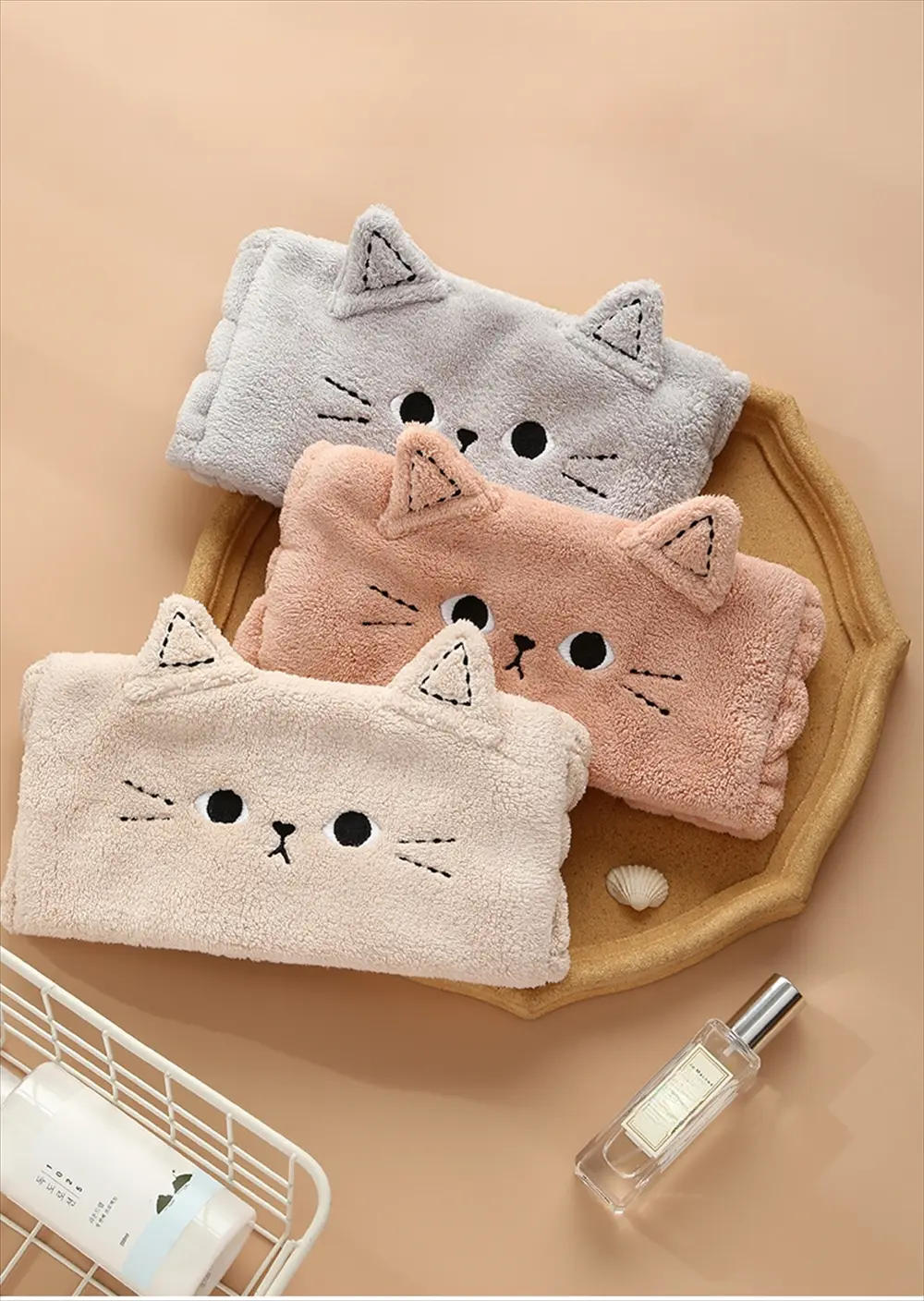 猫耳もこもこフェイスバンド 3色展開