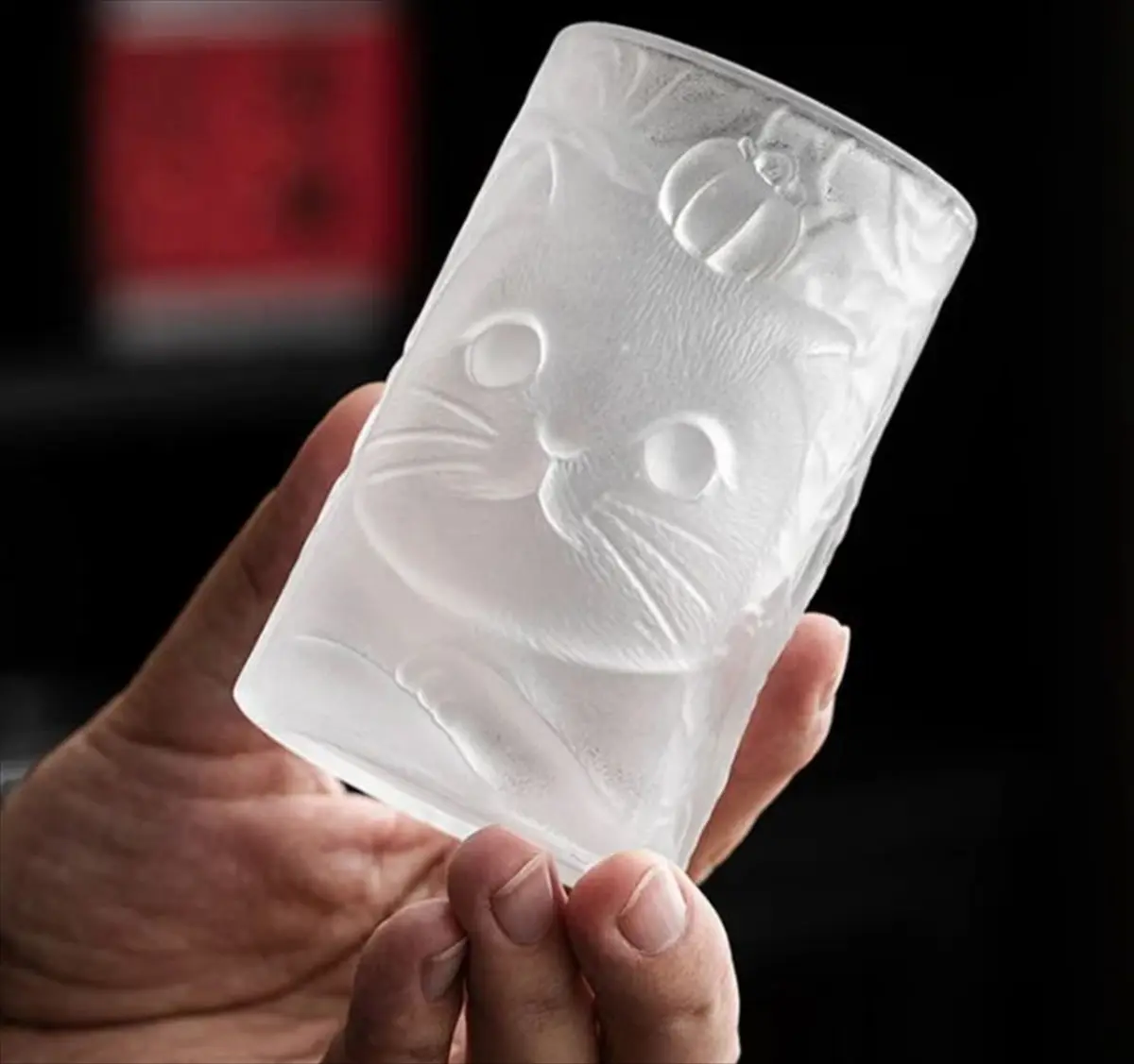 猫グラス正面から見たデザイン