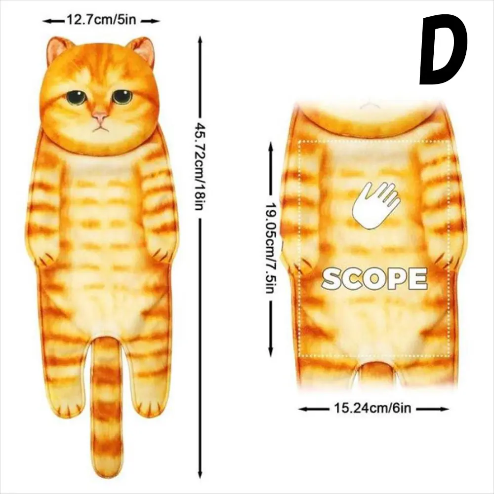 猫型ハンドタオル 複数バリエーション