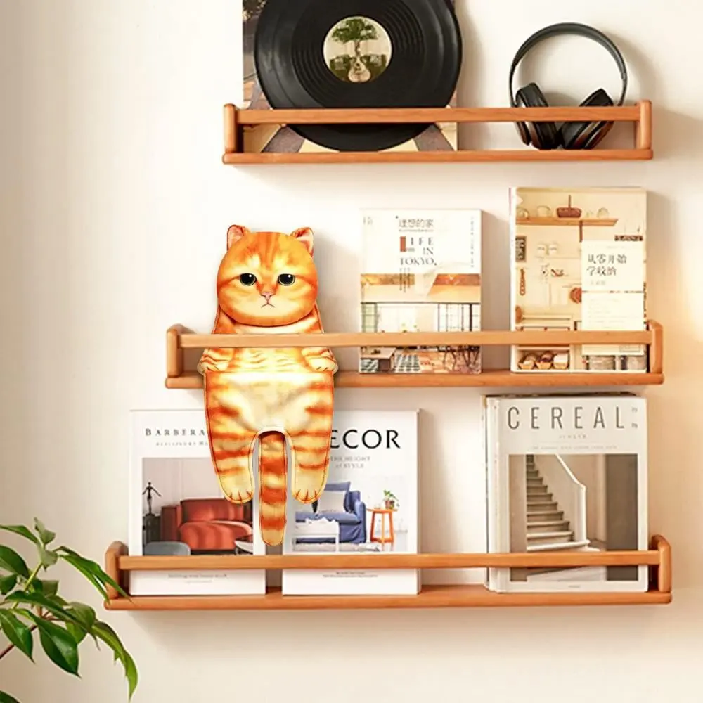 猫型ハンドタオル 棚に飾った使用イメージ