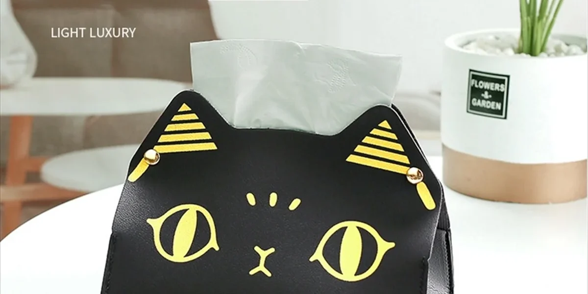 猫型ティッシュケースで毎日をおしゃれに｜PUレザー製ティッシュボックスカバーの魅力と使い方