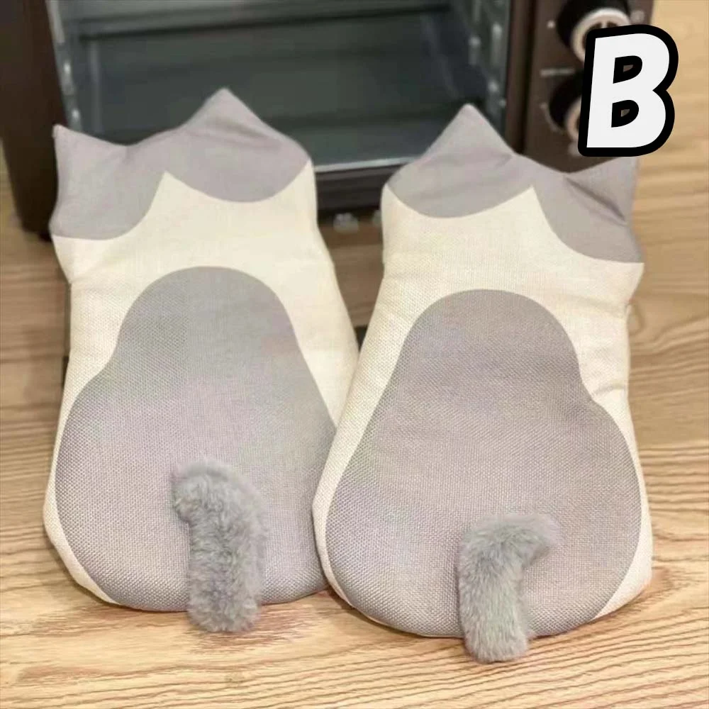 猫の鍋つかみミトン両手セット