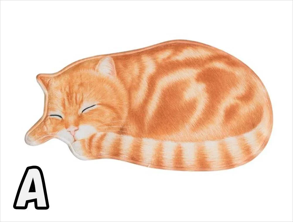 リアルな猫のマット オレンジ