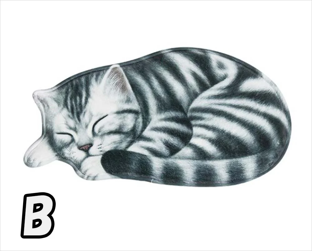 グレーの猫マット