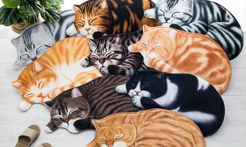 【リアルな猫のマット】インテリアを格上げする猫型バスマット・玄関マット
