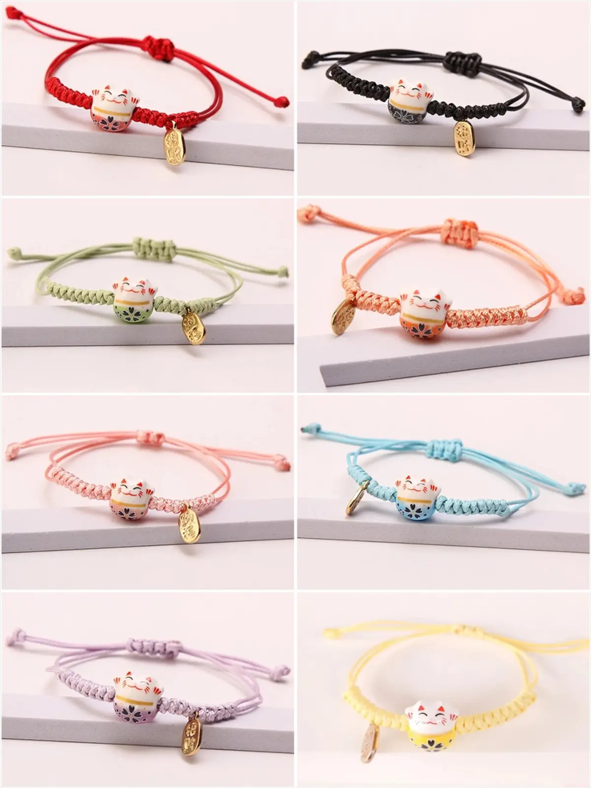 招き猫ブレスレット カラー一覧