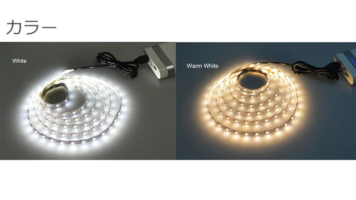 White・Warm White 2色比較