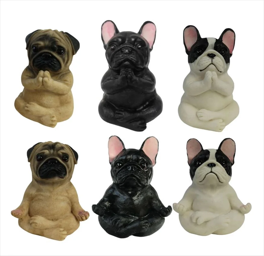 ヨガ犬フィギュア6種類のバリエーション