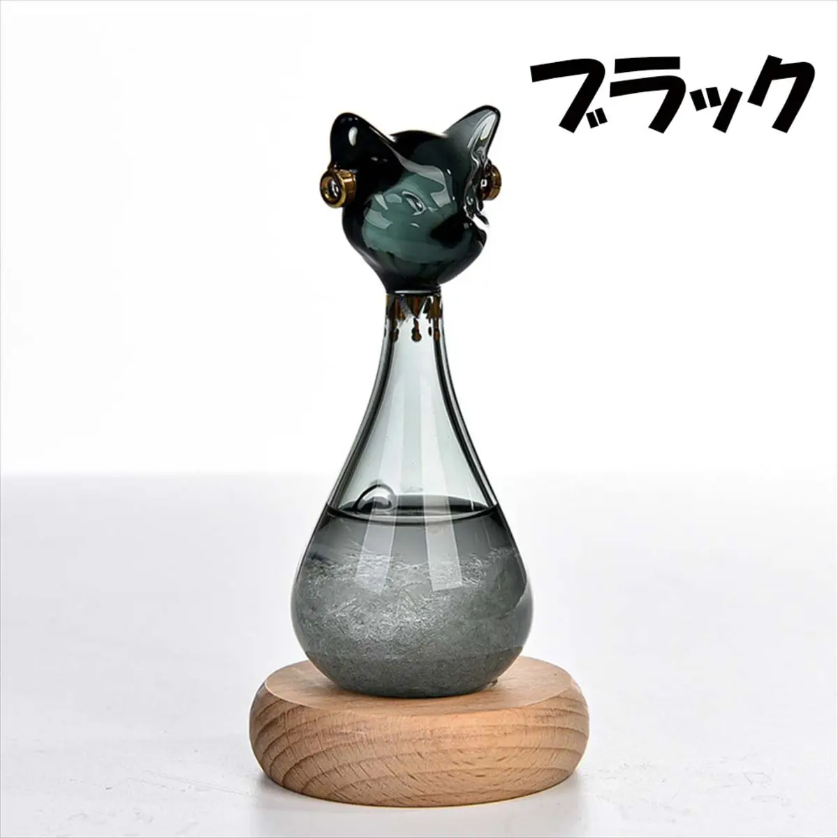 猫型ストームグラス ブラック
