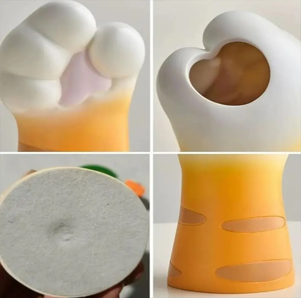 肉球フラワーベースの各部アップ・底面確認