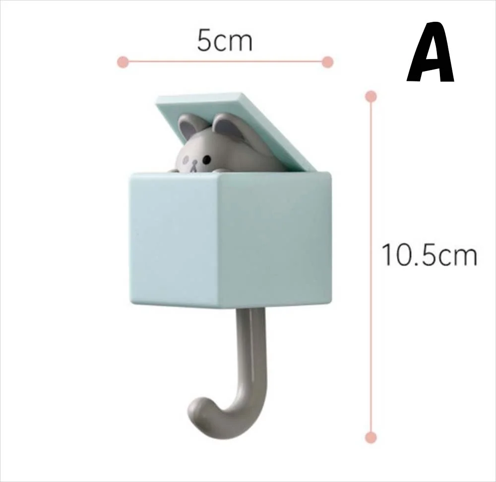 動物モチーフ壁掛けフック収納ボックス