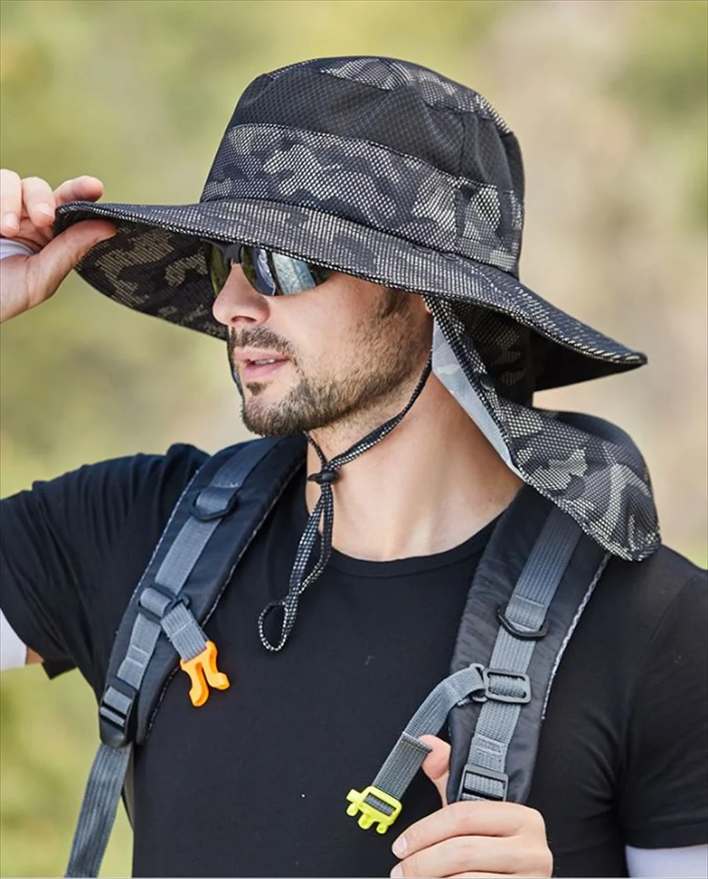 サファリハット着用イメージ