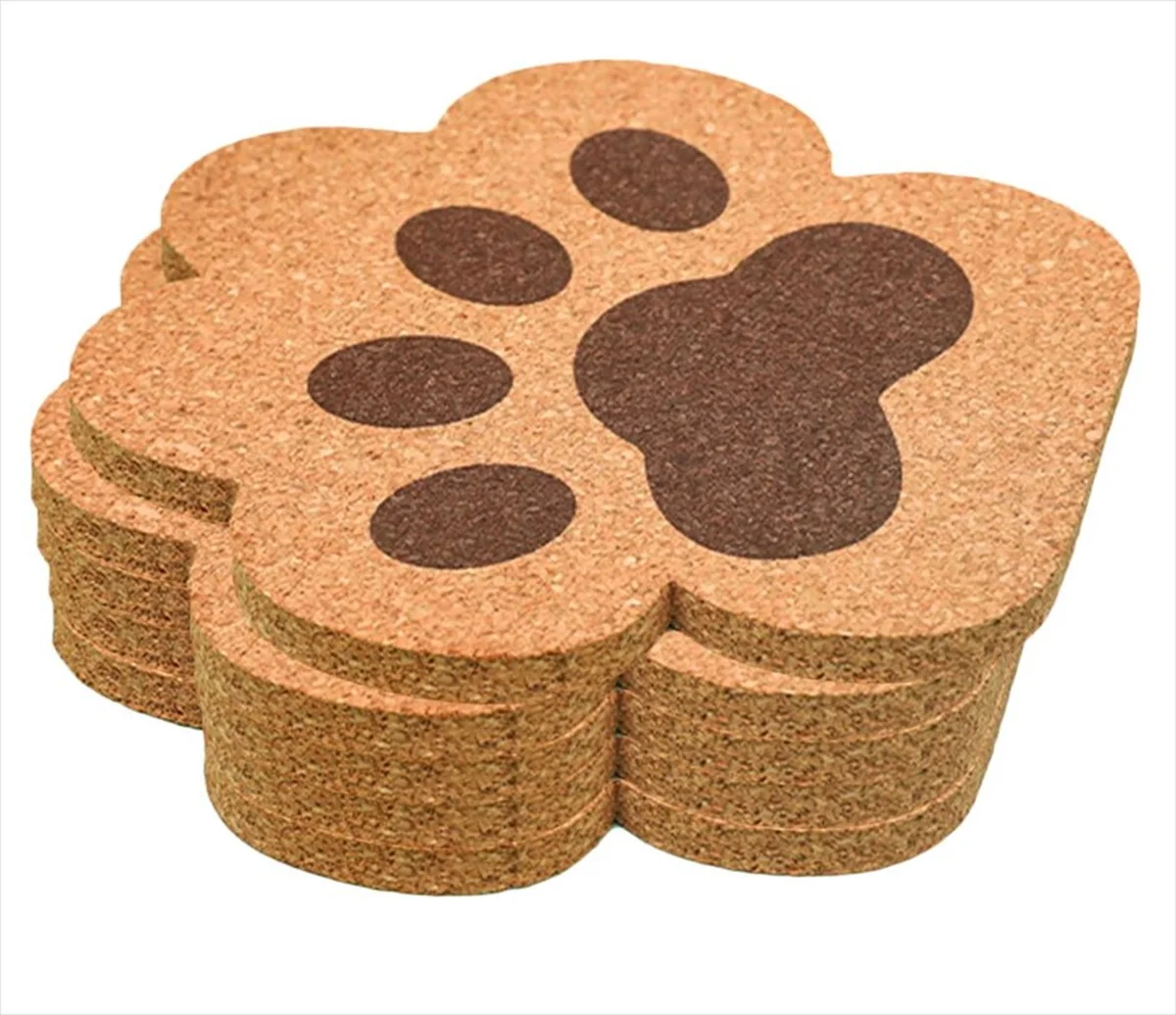 肉球型コルクコースター5枚セット
