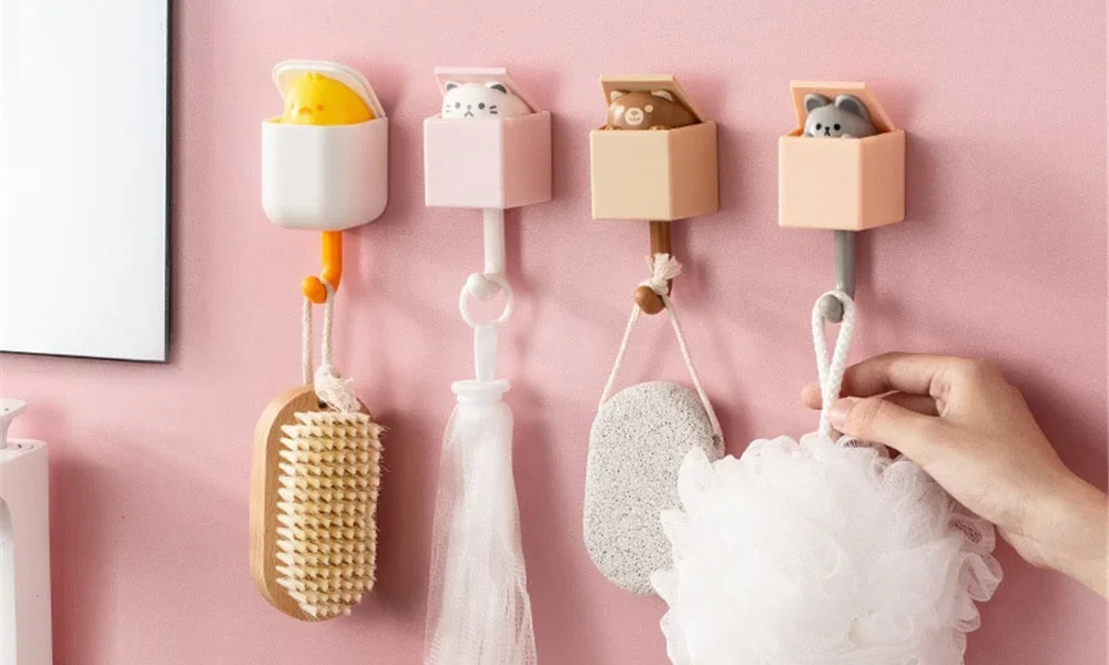 【収納力UP】かわいい動物モチーフの壁掛けフック収納ボックスで空間を有効活用｜玄関・洗面所・キッチンに最適な省スペース整理術