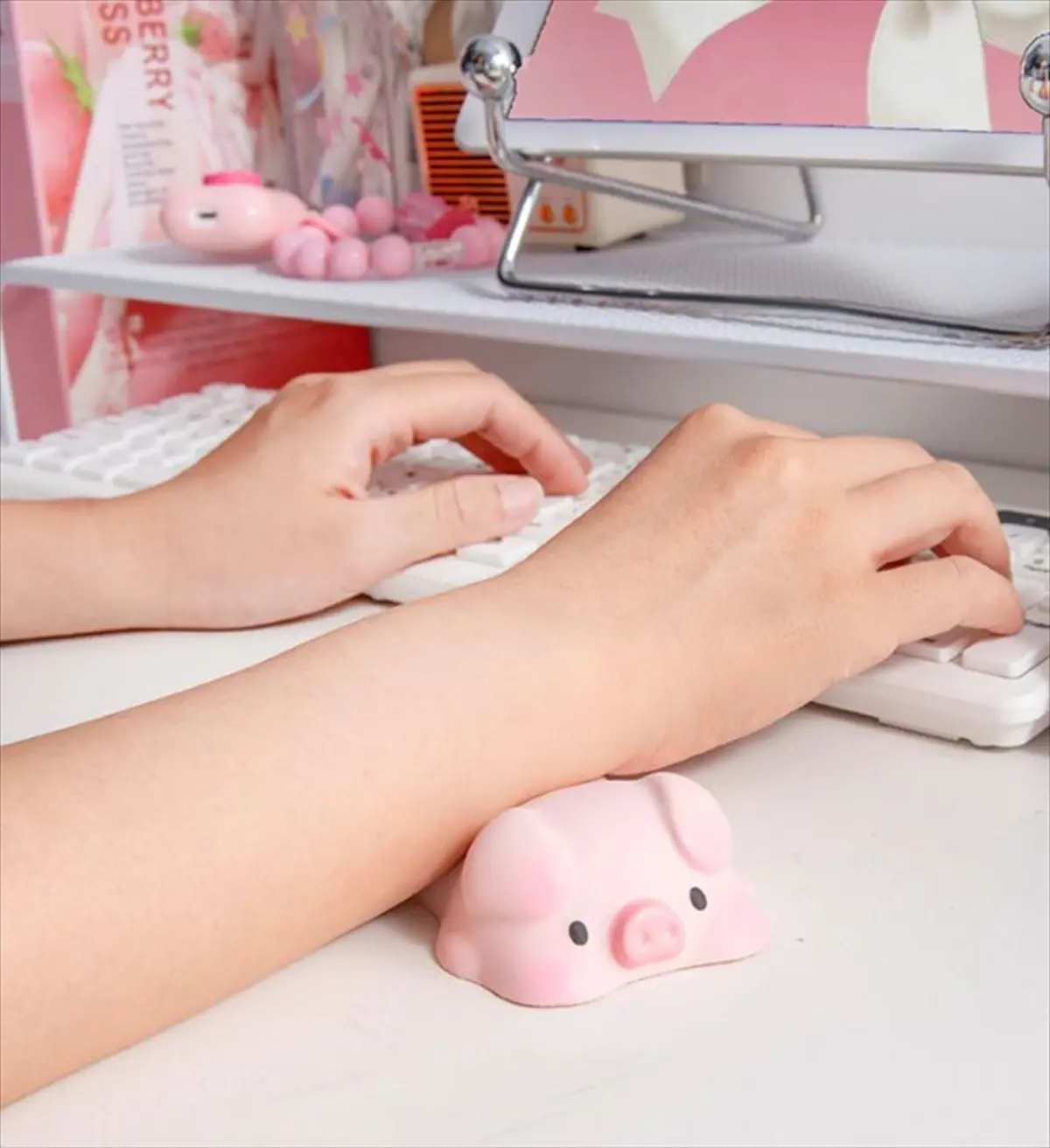 アニマルリストレスト ぶたデザイン使用イメージ