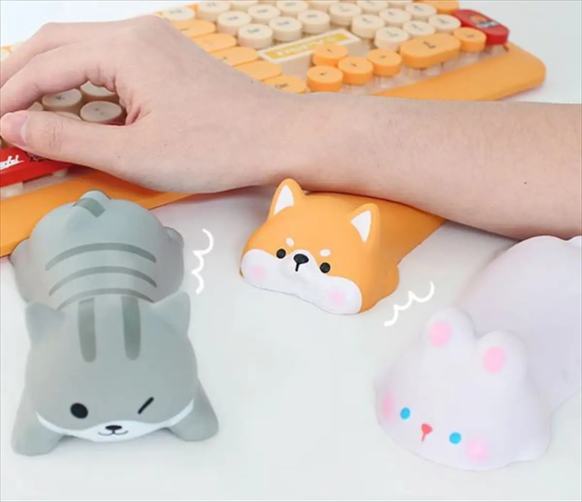 アニマルリストレスト 3種 キーボード使用シーン