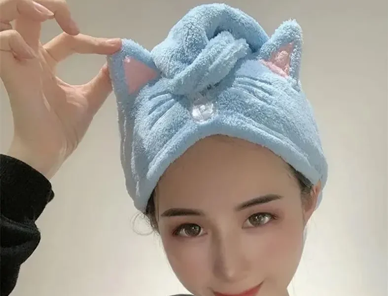 かわいいのに実用的！猫耳ヘアドライタオルで入浴後のケアをもっと楽しく【ねこ好き必見】