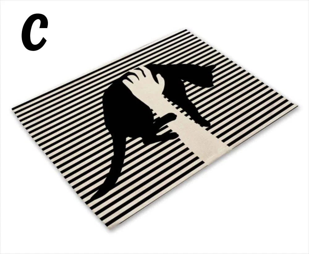 デザインC ストライプ猫