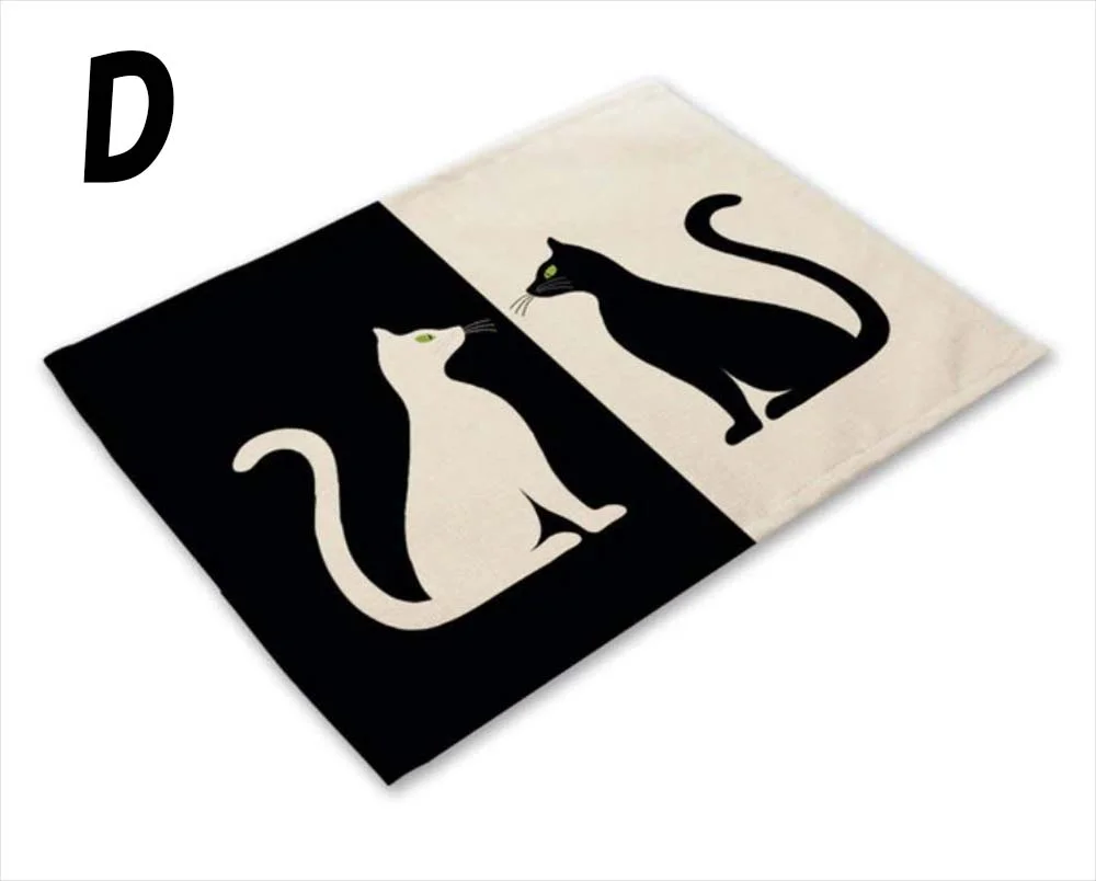 デザインD 白黒ペアキャット