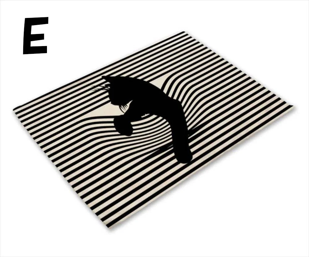 デザインE ウェーブストライプ猫