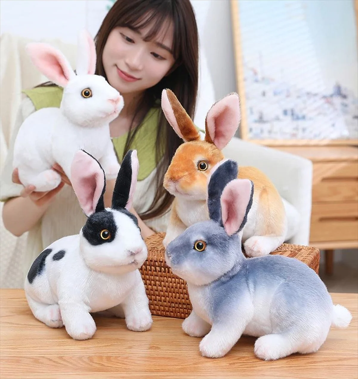 ウサギぬいぐるみ 4種類カラーバリエーション