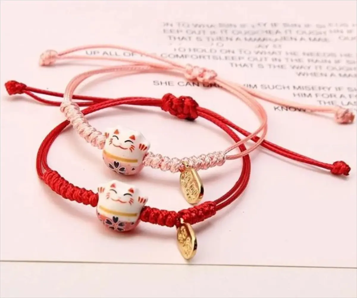 招き猫ブレスレット メイン画像