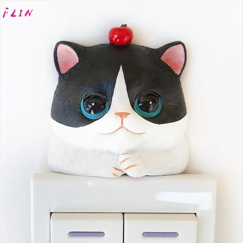 かわいい3D猫型スイッチカバー