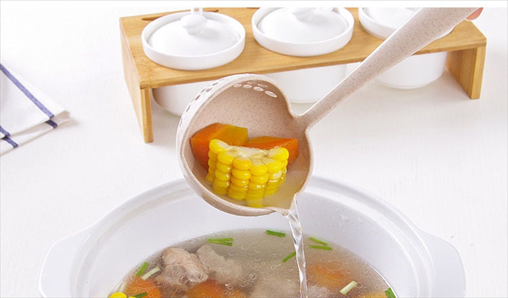 小麦粉繊維製多機能すくい漉し器