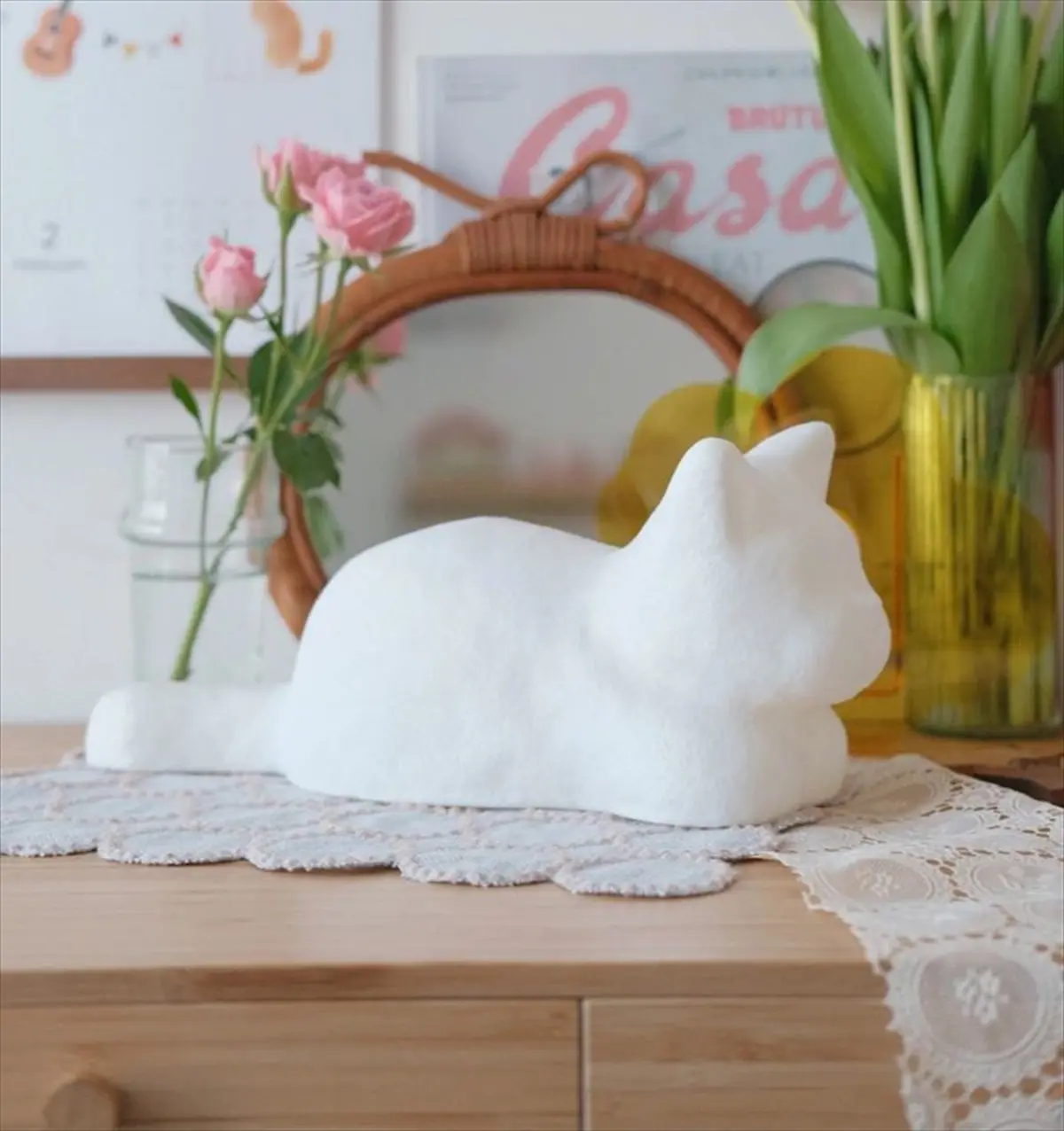 インテリアとしての猫型ライト