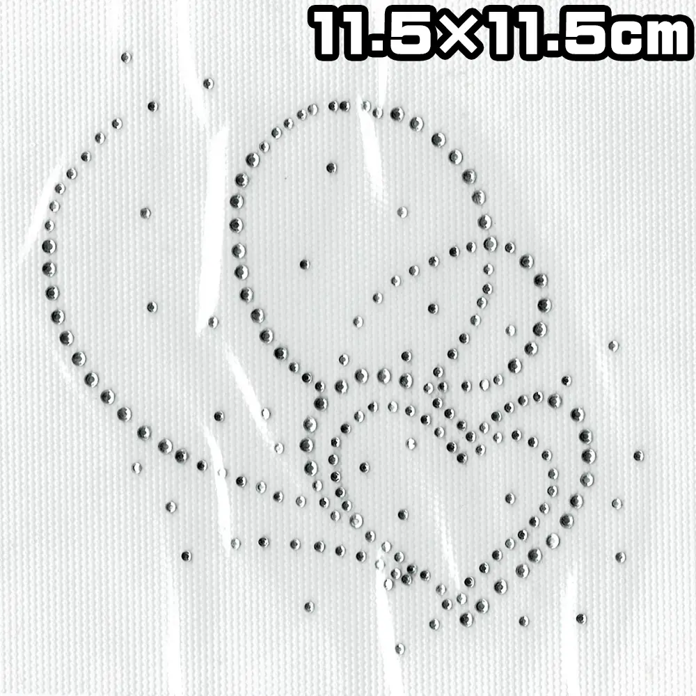 ハート ホットフィックス ラインストーン シート