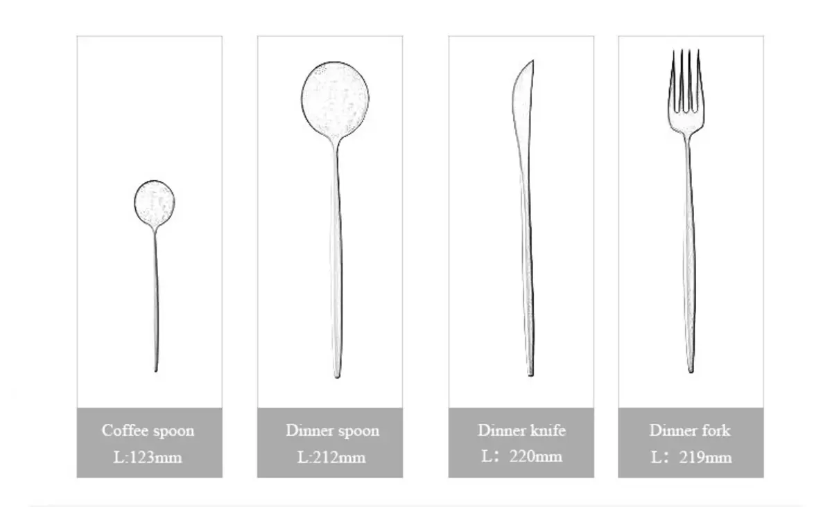 カトラリーサイズ詳細