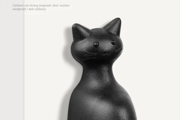 猫型マグネット式ドアストッパー｜おしゃれで実用的な風防・衝突防止グッズ【楽天】
