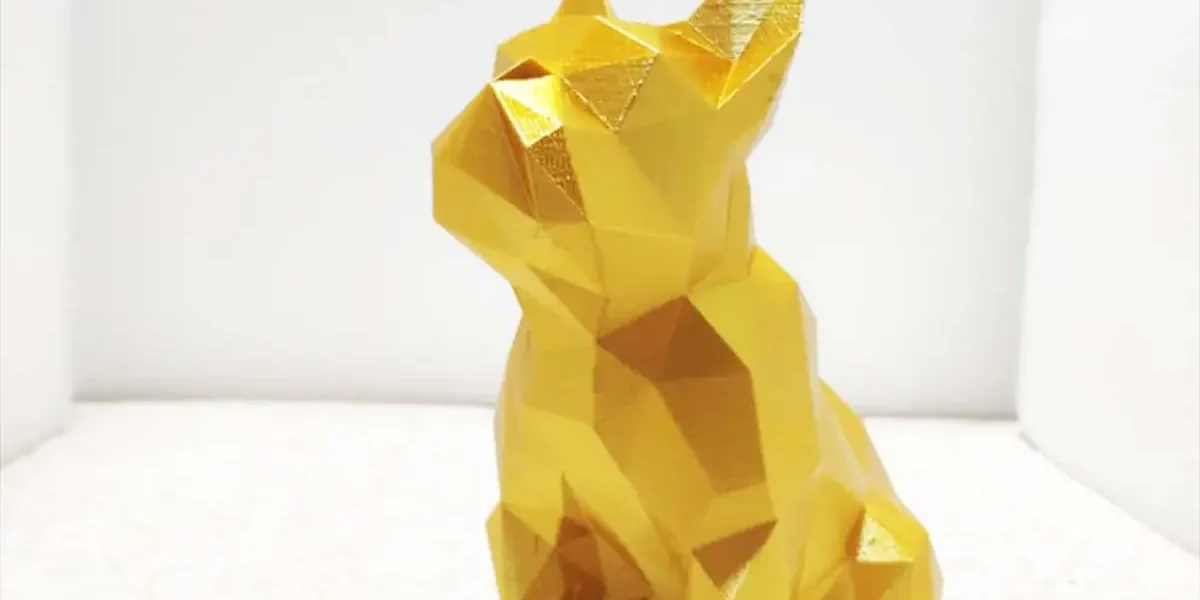 【犬の3Dオブジェ】フレンチブルドッグ ロウポリデザイン置物 ゴールド ピンク シルバー パープル インテリア・ギフトにおすすめ