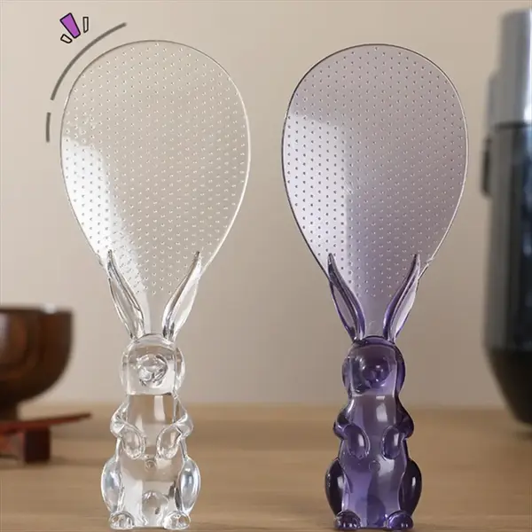 うさぎのしゃもじ｜透明でかわいいキッチン雑貨！立てて収納できるライススプーンの魅力を徹底レビュー