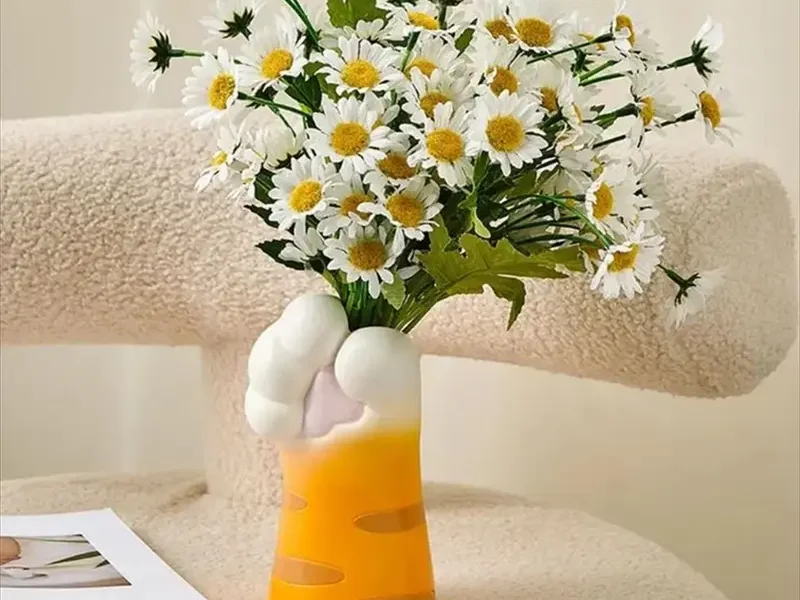 猫の肉球フラワーベース｜おしゃれインテリアに癒し｜楽天で人気の猫グッズ花瓶