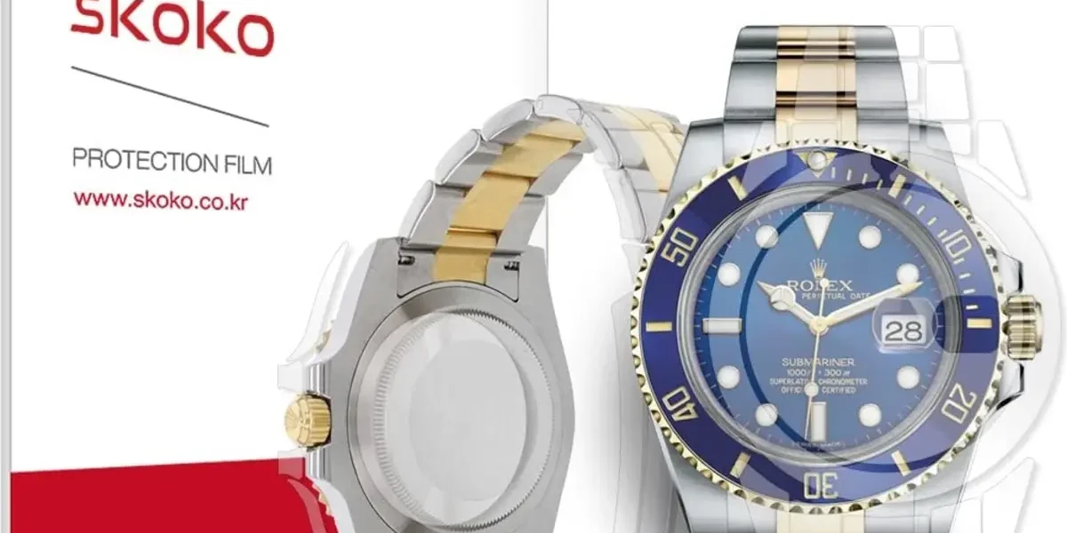 【2枚セット】skoko ロレックス サブマリーナー 41mm対応 保護フィルム｜傷・指紋を防ぐ高透明クリアスキンシール