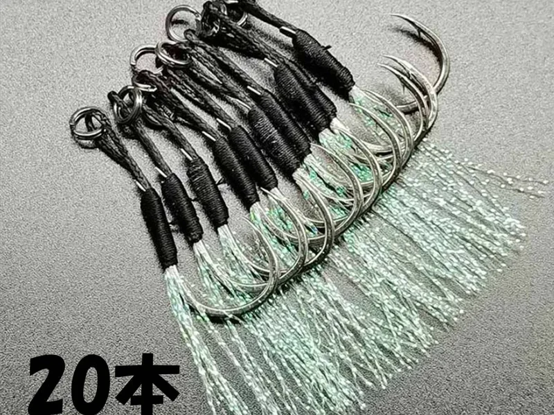 【2025年最新】20本セット・ソリッドリング付きアシストフックシングルフック｜メタルジグ・青物釣りに最適な高強度フック徹底解説