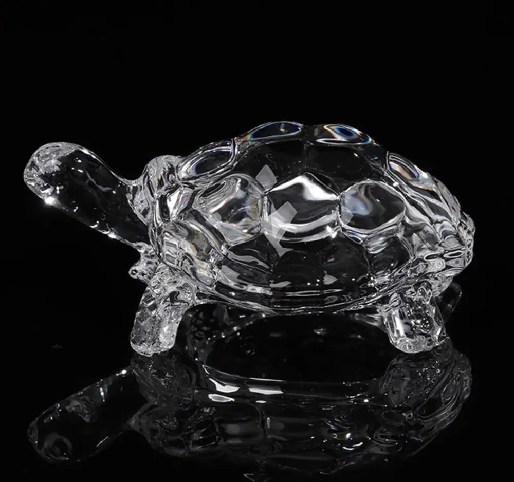 クリスタルガラス亀の置物 全体像