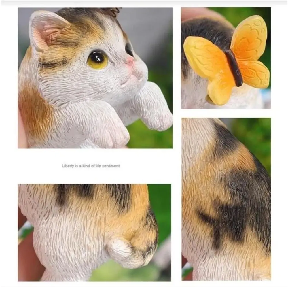 猫フィギュア A B C 3種類 サイズ比較