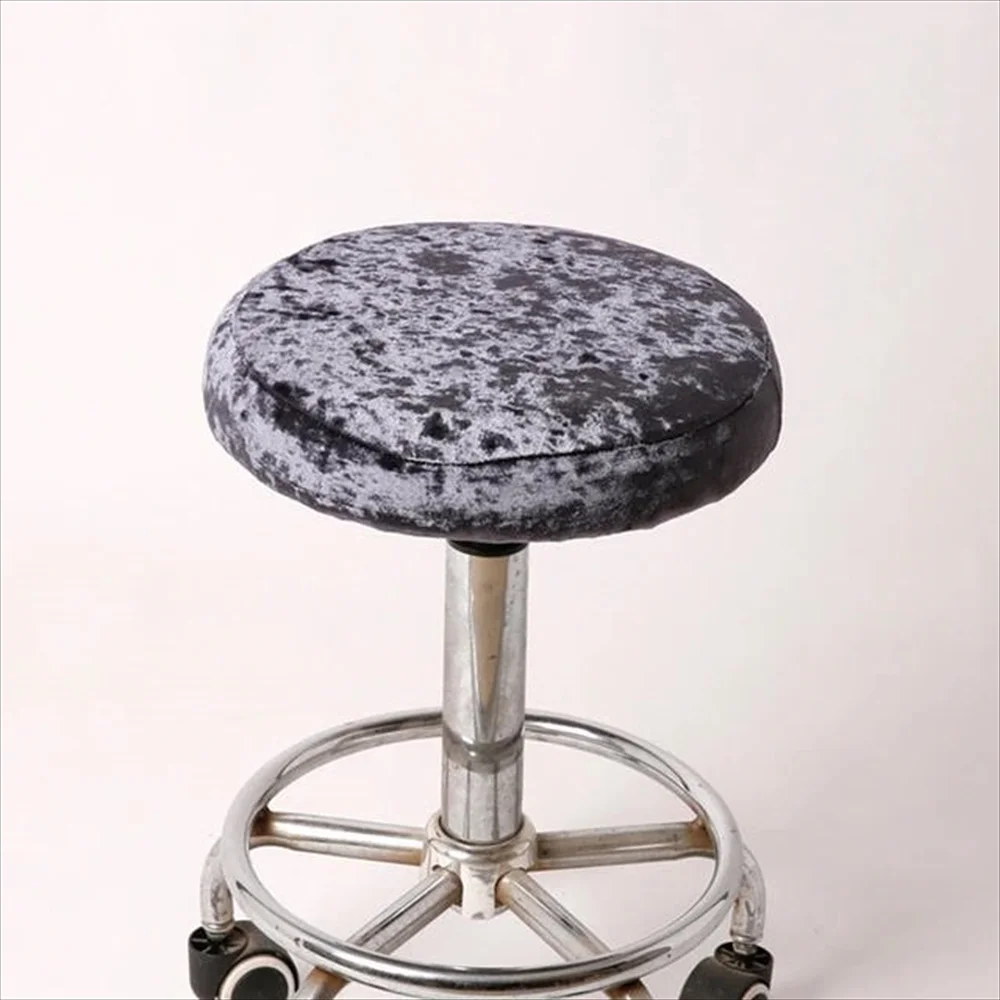 ベロア丸椅子カバー グレー