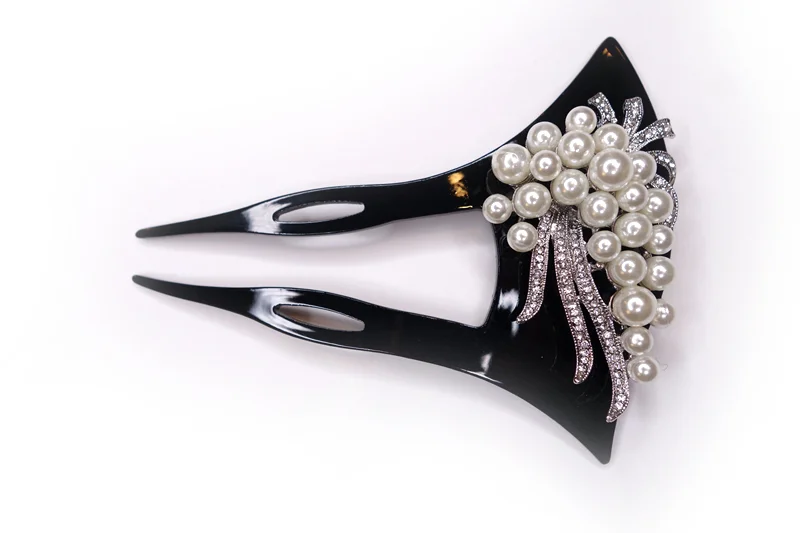 バチ型かんざし 裏面・コーム部分