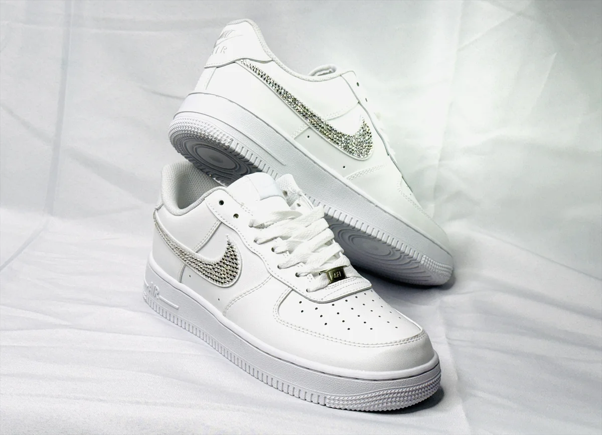 Nike Air Force 1 ラインストーンカスタム 全体俯瞰