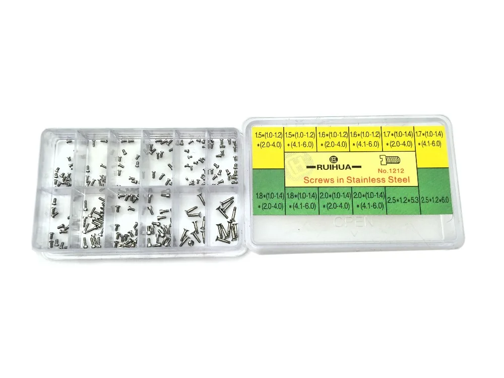 ネジセット収納ケース 12仕切り サイズラベル付き