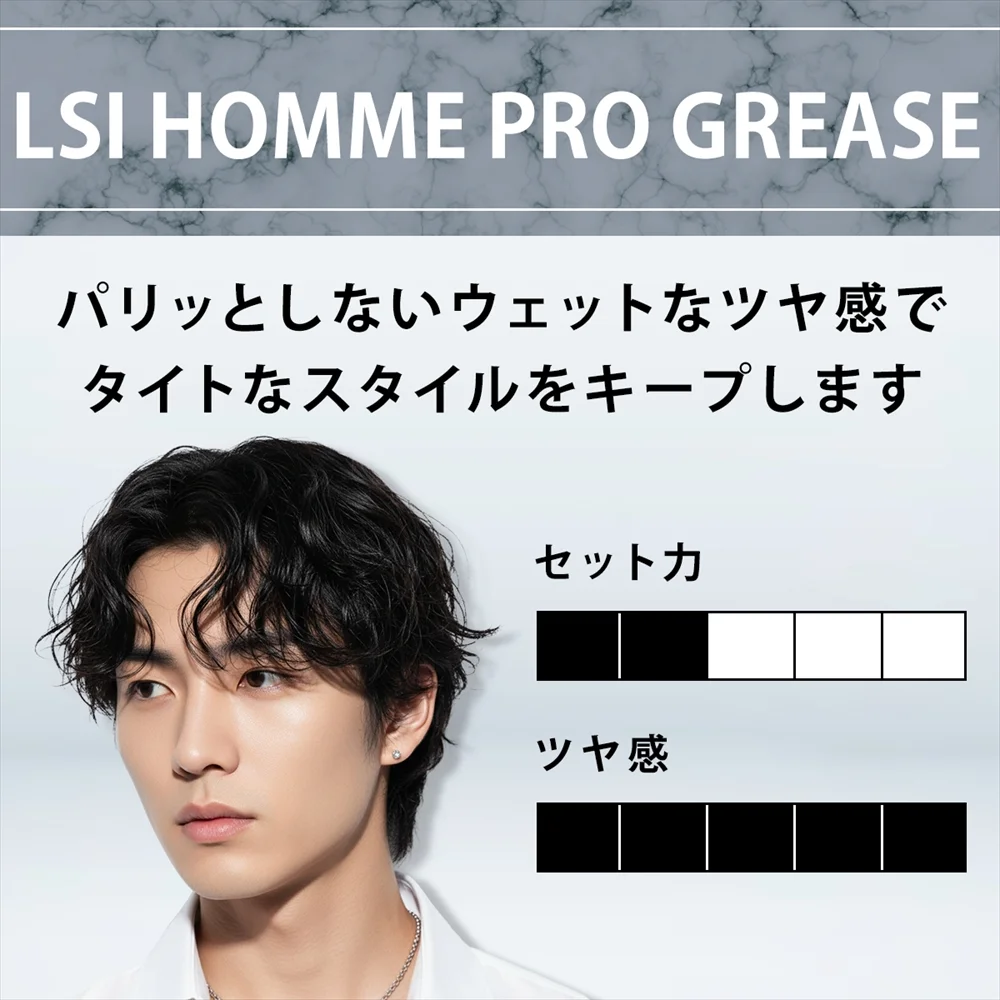LSI HOMME PRO GREASE セット力・ツヤ感チャート