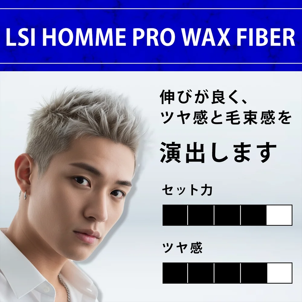LSI HOMME PRO WAX FIBER セット力・ツヤ感チャート