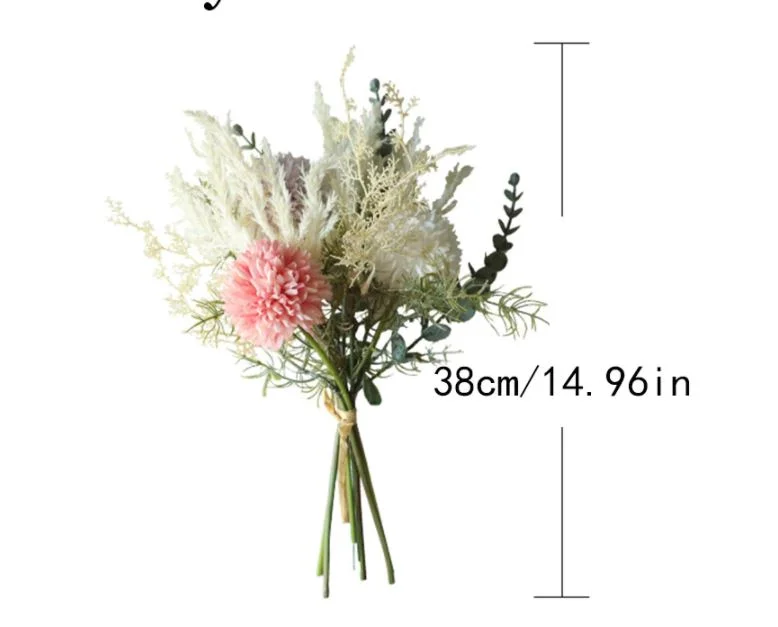 造花ブーケのサイズ表示（38cm/14.96in）