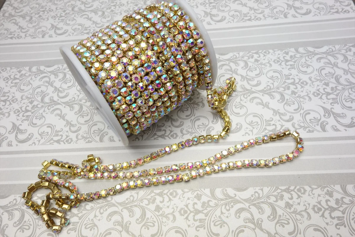 ラインストーンチェーン ABカラー 全体イメージ