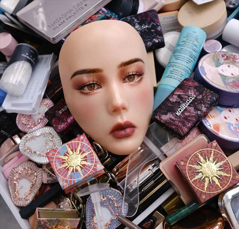 フェイスマネキン メイクアップ使用例