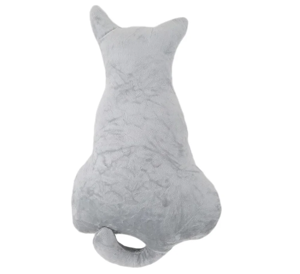 グレー猫シルエットクッション 単体